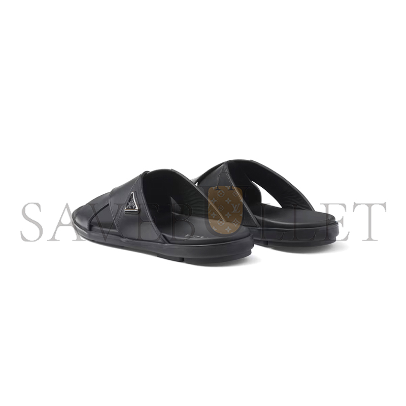 Pra*a leather crisscross slides 2x3111
